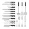 Kitchen Cutlery Knives and Spatula Spoons Set