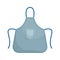 Kitchen denim apron with stitching. Isolated flat vector illustration