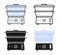 Kitchen electric steamer icons