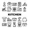 Kitchen Electronics Collection Icons Set Vector Illustrations