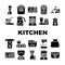 Kitchen Electronics Collection Icons Set Vector Illustrations