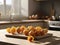 Kitchen Elegance: Afternoon Glow on a Wooden Cutting Board with Physalis