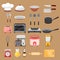 Kitchen Equipment Icons Set