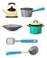 Kitchen Equipment Vector Illustration Set