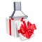 Kitchen exhaust hood inside gift box, gift concept. 3D rendering