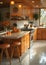 Kitchen filled with oranges Modern kitchen features walnut cabinets