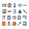 Kitchen Filled outline icon set