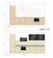 Kitchen furniture. Interior furniture. Vector illustration scale