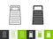 Kitchen Grater simple black line vector icon