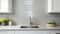 kitchen gray subway tile