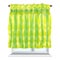 Kitchen green curtain icon, cartoon style