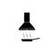 Kitchen hood vector icon. Exhaust hood. Range hood. Kitchen ventilation sign. frying