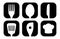 Kitchen icon symbols buttons fork knife spoon spatula and hat