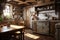 Kitchen interior of a country house