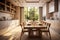 Kitchen interior design in apartment or house, modern luxury, Scandinavian