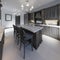 Kitchen island details and bar chairs