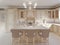 Kitchen island in a luxurious classic style kitchen