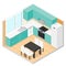 Kitchen Isometric. Vector