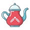Kitchen kettle icon, cartoon style