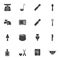 Kitchen, kitchenware vector icons set