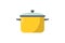 Kitchen Kitchenware Yellow Pan Vector Illustration Panci