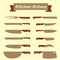 Kitchen Knives icon set