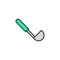 Kitchen ladle filled outline icon