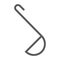 Kitchen Ladle line icon, kitchen and cooking