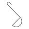 Kitchen Ladle thin line icon, kitchen and cooking