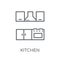 Kitchen linear icon. Modern outline Kitchen logo concept on whit