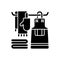 Kitchen linen black glyph icon