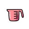 Kitchen measuring cup doodle icon, vector illustration