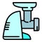 Kitchen meat grinder icon, outline style