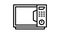 Kitchen microwave icon animation