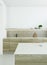 The kitchen is minimalism. Islet overlooking the kitchen furniture.