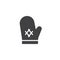 Kitchen mittens icon vector