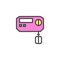 Kitchen mixer filled outline icon