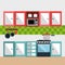 Kitchen modern scene icons