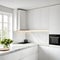 Kitchen nook with table in white and marble