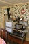 Kitchen with old fashioned Glenwood stove,Strawbery Banke, New Hampshire, 2017