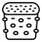 Kitchen panettone icon outline vector. Cake food
