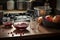 kitchen, with pomegranate seeds and juice being used for cooking