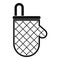 Kitchen protective glove icon, simple style