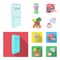Kitchen, refreshment, restaurant and other web icon in cartoon,flat style.buttons, numbers, food icons in set collection