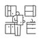 kitchen refurbishment line icon vector illustration