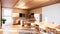 Kitchen room japanese style. 3D rendering