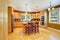 Kitchen room with maple storage combination