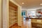 Kitchen room with storage rack