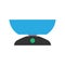 Kitchen scale vector illustration cooking food icon. Isolated symbol weight balance measurement instrument equipment tool.