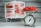 Kitchen Scale weighing strawberries